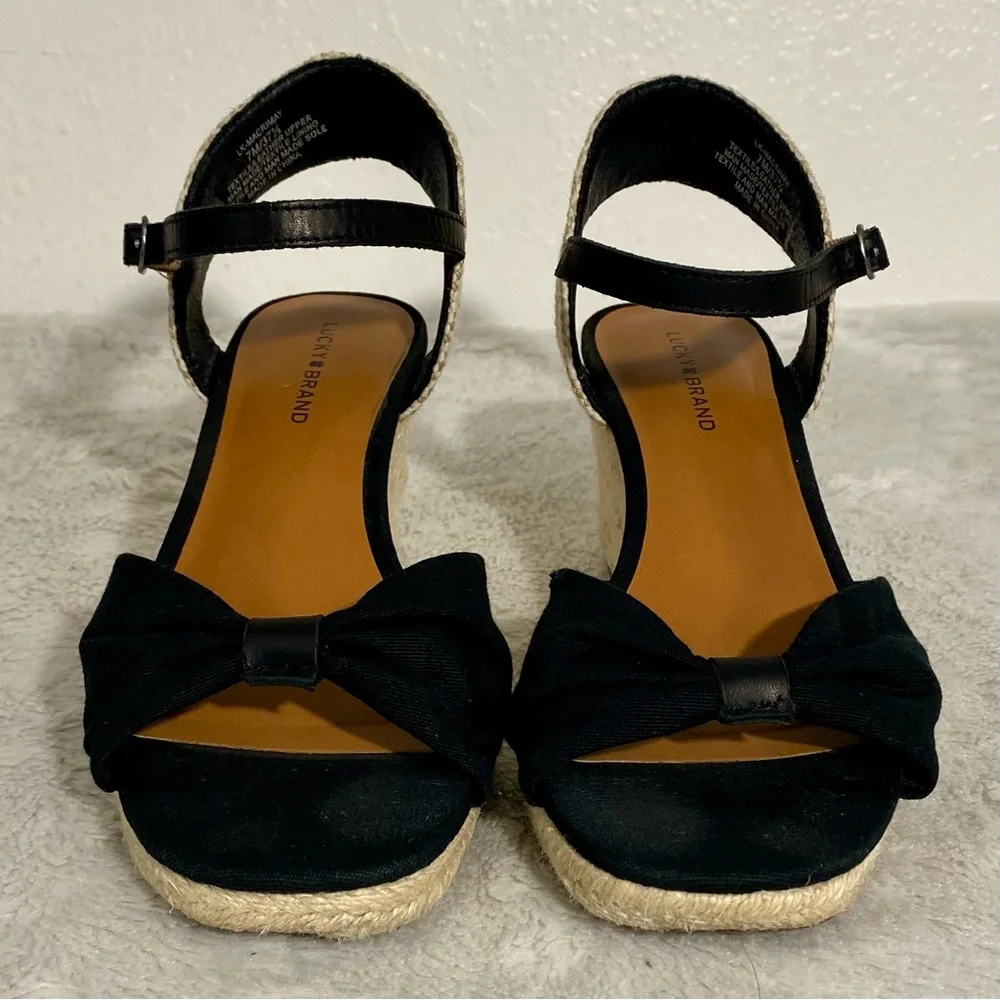 Lucky Brand Macrimay Espadrille Wedge Sandals Women’s Size 7M